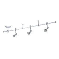 Kendal Lighting Rk40 Series 4 Ft 3 Light Chrome Track Lighting Kit Rk40 Ch The Home Depot