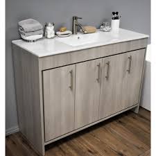The beverly single bath vanity is one of the narrowest vanities at 19″d yet still holding plenty of storage space for all your personal accessories. Volpa Usa Mtd 3448wg 14 Villa 48 Modern Bathroom Vanity In Weathered Wash S Up