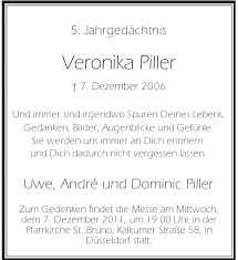 Alle Traueranzeigen für Veronika Piller
