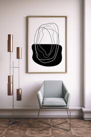 Black And White Geometric Wall Mid Century Modern Black And White Geometric Wall Art Printable For Minimalist Abstract Decor By L Wall Decor Printables Minimalist Wall Art Creative Wall Art