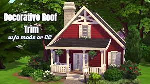Decorative Roof Trims Nocc Or Mods No Packs Needed The Sims 4 Roof Trim Sims House Roof Decoration