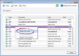 Setting Up Tax Codes Australia Myob Accountright Myob