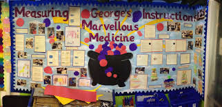 George S Marvellous Medicine Display Board Teaching Cross Curricular Instructi Georges Marvellous Medicine Roald Dahl Activities Creative Writing For Kids