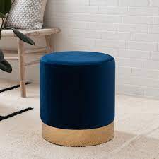 Maybe you would like to learn more about one of these? Blue Velvet Footstool With Gold Base Footstools