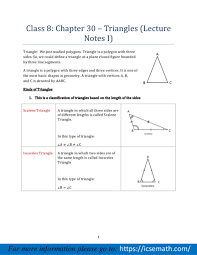Triangles: Types, Median, Altitude, Angle Bisector, Perpendicular Bisector
