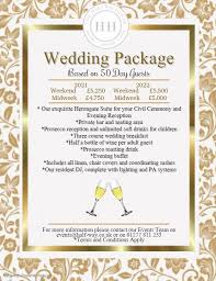 2021 And 2022 Wedding Packages Contact Us Today To Arrange A Consultation 01277 811235 Nel 2020