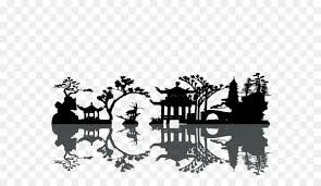 22,000+ vectors, stock photos & psd files. China Silhouette Landscape Painting Chinese Wind Courtyard Silhouette Nohat Free For Designer