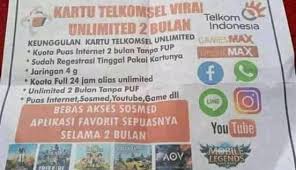 Paket internet flash ultima, paket. Kartu Unlimited Telkomsel 2 Bulan Home Facebook