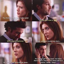 Derek e Addie non erano destinati a stare insieme, ma adoro come Addie sia  comunque stata lì per Derek quando aveva disperatamente bisogno di  qualcuno. Questa scena è una delle ragioni per