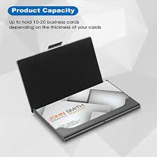 Maxgear large metal business card holder for men & women, pocket business card case business card wallet business card holders name card holder, capacity: Sooez Metal Business Card Holder For Men Women Business Card Case Slim Design Pocket Card Holders Name Card Holder Box Credit Card Carrier Stainless Steel Black Pricepulse