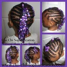 Cornrows Styled Into A Mohawk With Beads Little Girl Braids Hair Styles Little Girl Hairstyles