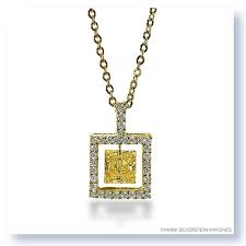 Dainty necklace, gold necklace, coin necklace, medallion necklace, necklaces for women, gifts for her, layering necklace. Mark Silverstein Imagines 18k Yellow Gold And Platinum Square Box Shaped Yellow And White Diamond Pendant Necklace