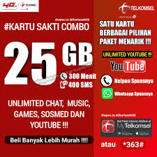 Harga paket unlimited telkomsel ini pun terbilang. Kartu Sakti Telkomsel 25gb Unlimited Youtube Telkomsel Unlimited Kartu Sakti Telkomsel As Loop Tsel Shopee Indonesia