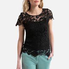 Pantalons, jupes, blouses ou robes, découvrez toute notre sélection de vêtements signés anne weyburn pour des tenues modernes et féminines. 2 In 1 Spitzenoberteil Mit Top Schwarz Anne Weyburn La Redoute