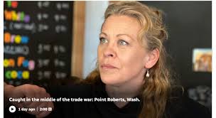 Just past the border in Canada.