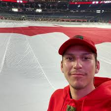 Canadian Ranger presence at the #BlueJays Canada Day game. Yesterday, two  Canadian Rangers from the #FortAlbany Canadian Ranger Patrol, located in  the James Bay, took part in the Canada Day celebrations at