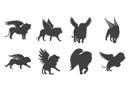 Free Winged Lion Silhouette Vector Ai Svg File Free Graphics Uihere