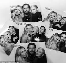Black And White Photo Booth Kardashians Kylie Jenner Khloe And Kourtney Kardashian At Kuwtk Wrap Party Khloe Kardashian Kardashian Khloe