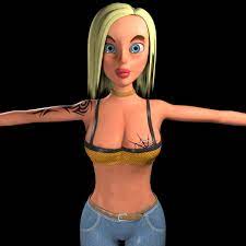 3D sexy cartoon girl model - TurboSquid 1636974