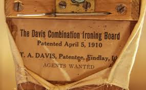 Below are examples of some of the most interesting and important ironing and laundry related antiques pieces we have sold since we introduced this webpage over 20 years ago. Bargain John S Antiques Antique Davis Combination Salesman Sample Wall Mount Ironing Board Display April 5th 1910 Bargain John S Antiques