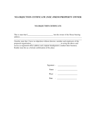 Cancellation of migration (noc) certificate ssc/hssc: No Objection Certificate From Property Owner Noc Form Download In Pdf