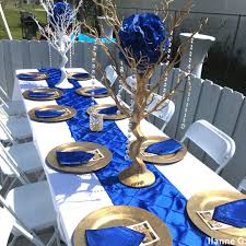 Beautiful Table Centerpiece Idea Diy Diycrafts Eventsdecoration Events Eve Blue Wedding Decorations Royal Blue Wedding Decorations Quinceanera Decorations