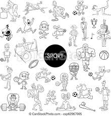 Christmas clipart batman clipart iron man clipart 52 images sports balls clipart black and white use these free images for your websites, art projects, reports, and powerpoint presentations! Black And White People And Sports Cartoons Black And White Cartoon Illustration Of People Characters And Sport Disciplines Canstock