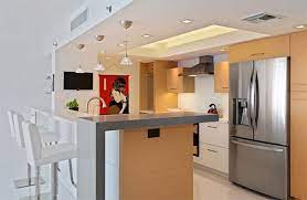The clean lines and monochromatic appearance of the space gives that modern vibe. 20 Dashing And Streamlined Modern Condo Kitchen Designs Home Design Lover