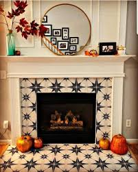 Black And White Fireplace Hearth Tiles New Year New Look 5 Easy Projects To Transform Your Abode Fireplace Tile Surround Fireplace Surrounds Wood Fireplace Surrounds
