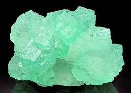 Lustrous Specimen Of Green Halite Crystals On Halite Matrix I Acquired A Small Batch Of These Beautiful Specimens And The Crystals Rocks And Minerals Minerals