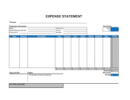 Expense Statement - Template & Sample Form | Biztree.com