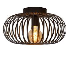 Start your room with a gorgeous ceiling light from our collection and you won't go wrong. Lucide 78174 40 30 Manuela Vintage Round Metal Black Flush Ceiling Light Ideas4lighting Sku68220i4l