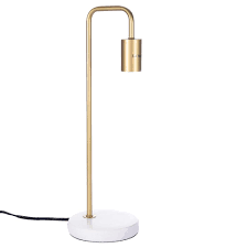 The elegant and contemporary lumè nightstand lamp has been crafted with an entirely wooden structure and covered in solid brass that has been exquisitely. Gold Table Lamp Nightstand Lamp Edison Lamp With White Marble Base Desk Lamp Buy At A Low Prices On Joom E Commerce Platform