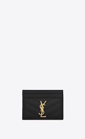 Monogramme Porte Cartes En Cuir Embosse Grain De Poudre Vue De Face Monogramme Cuir De Veau Porte Carte