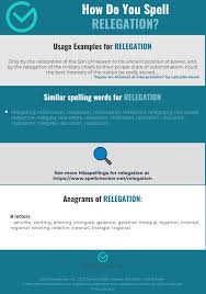 In sports leagues, promotion and relegation is a process where teams are transferred between multiple divisions based on their performance for the completed season. Correct Spelling For Relegation Infographic Spellchecker Net