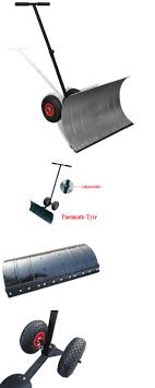 Hand Snow Shovel Thrower Plow Removal Pusher 2 Wheels 5 Angle Blade Path Clean Snow Cleaning Snow Shovel Snow