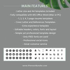 Tailor your resume and cover letter to suit the job. Best Resume Template Word Editable Cv Template Design Job Resume Template Professional And Modern Resume Cover Letter Instant Download Riley Plannerbundle Com