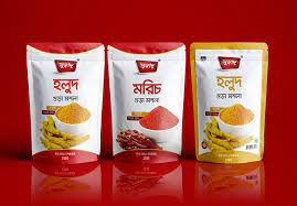 Turmeric Chili Powder Pouch Design On Behance Tea Packaging Design Spices Packaging Food Packaging Design