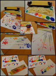 Painting With Pasta Exploring Lasagna Fusilli Noodles Kids Painting Crafts Art Activities For Kids Noodle Art