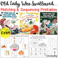 Read common sense media's there was an old lady who swallowed a fly review, age rating, and parents guide. Old Lady Who Swallowed Matching Sequencing Printables Totschooling Toddler Preschool Kindergarten Educational Printables