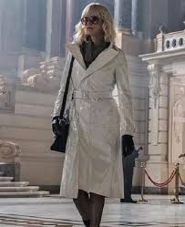 Atomic Blonde Lorraine Broughton White Leather Coat