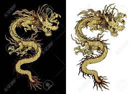 Vector art, clipart and stock vectors. Vector Illustration Traditional Chinese Dragon Gold On A Black Royalty Free Cliparts Vectors And Stock Illustration Image 44101173