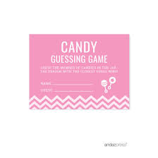 This is baby shower guessing game! by kelly d on vimeo, the home for high quality videos and the people who love them. Candy Guessing Game Bubblegum Pink Chevron Baby Shower Games 30 Pack Walmart Com Walmart Com