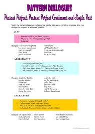 Pattern Dialogues Present Perfect Present Perfect Continuous And Simple Past Present Perfect Continuity Dialogue