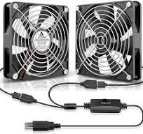 GDSTIME Dual 140mm USB Fan with Speed Control, 5V Powered DC Brushless PC  Computer Case Cooling Fans with 2 in 1 USB Cable for AV Receiver DVR ...