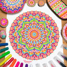 To make this mandala the following resources were used: Detailed Mandala Coloring Pages By Thaneeya Mcardle Set Of 10 Printable Mandalas To Color Thaneeya Com