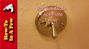 To replace, unscrew the existing tub drain basket by inserting a pair of pliers into the basket and turning or using a special tub. How To Replace Your Bathtub Drain Lever Faceplate Youtube