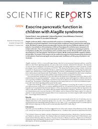 Pdf Exocrine Pancreatic Function In Children With Alagille