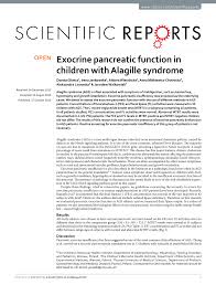 Pdf Exocrine Pancreatic Function In Children With Alagille
