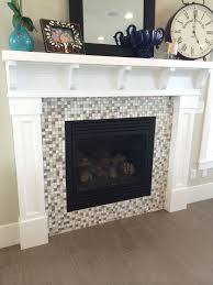 The mantel opening width, opening height, and. White Craftsman Fireplace Mantel With Mosaic Tile Surround Fireplace Surrounds Craftsman Fireplace Fireplace